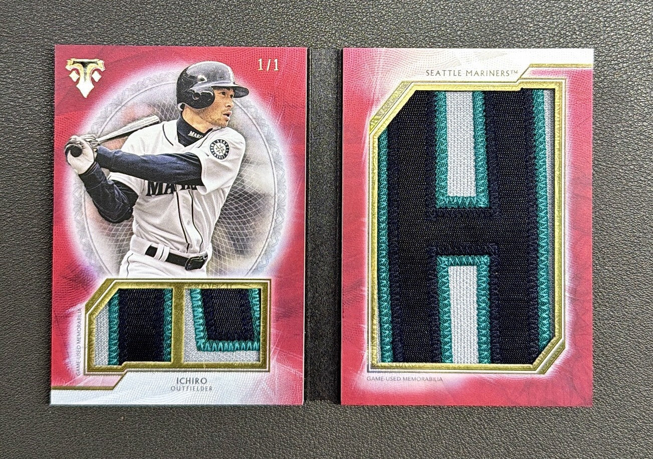 2018 Topps Triple Threads Ichiro Letter Plus Relic Booklet 1/1 Game Used Patch