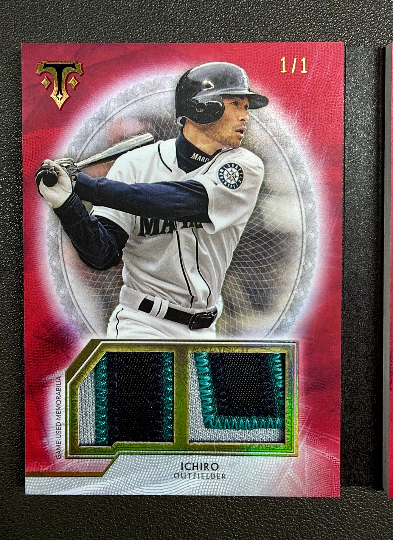 2018 Topps Triple Threads Ichiro Letter Plus Relic Booklet 1/1 Game Used Patch - MISPRINT ERROR RARE
